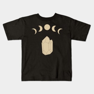 Moon Phases Crystal Quartz Kids T-Shirt